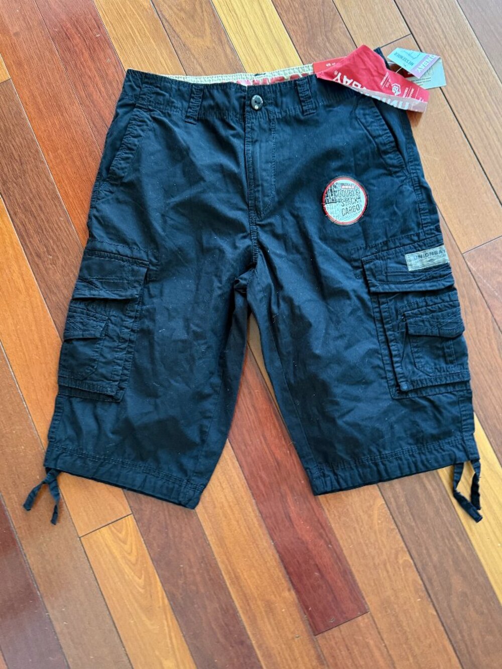 Unionbay Men's Black Cargo Messenger Shorts